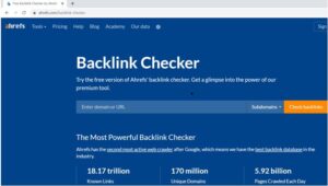 Ahref Backlink Checker Tool