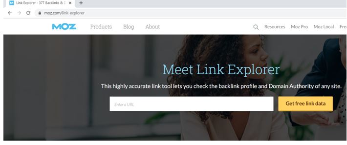 Moz backlink checker tool