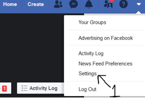 facebook account username setting