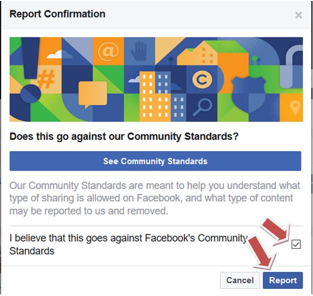  fake facebook account report click